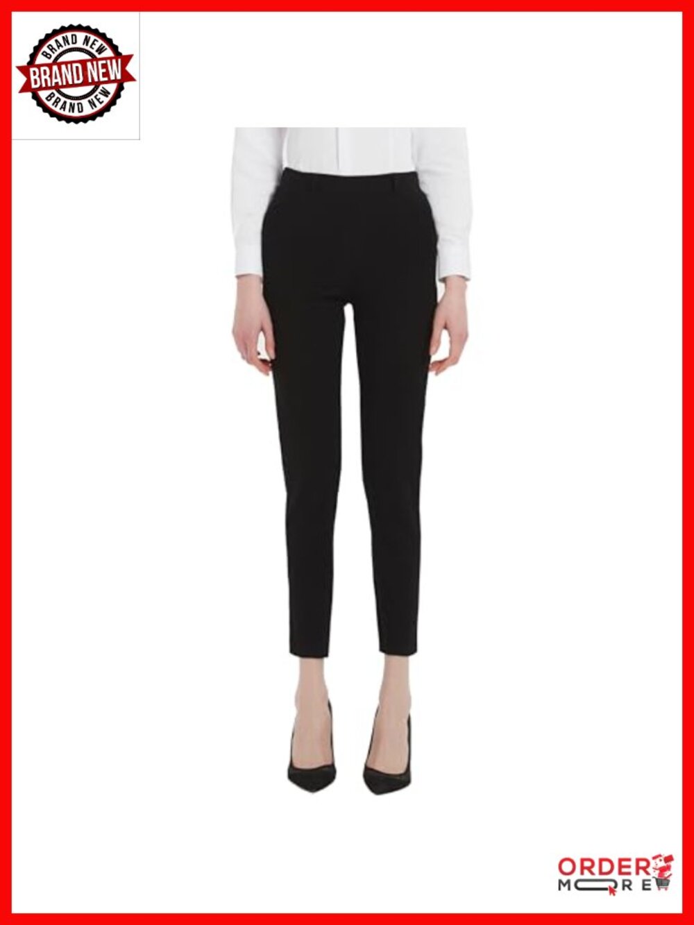 Women's Work Pants Stretch Pull On Skinny Slacks Business Casual Trousers
